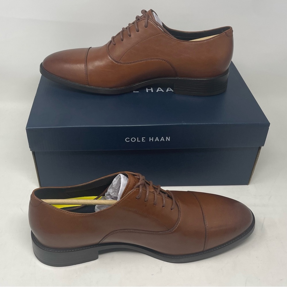 Cole Haan Men’s Hawthorne Lace-Up Cap-Toe Oxford Dress Shoes - Picture 3 of 6